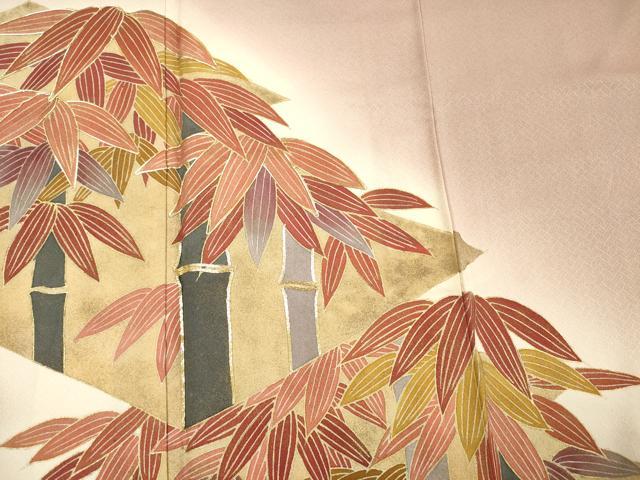 平和屋着物■豪華色留袖 駒刺繍 笹竹文 暈し染め 金彩 正絹 逸品 DABG7551ya