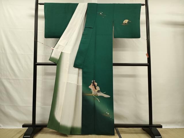 平和屋着物■訪問着 人物文 源氏物語 暈し染め 金彩 正絹 逸品 DABG7614ya