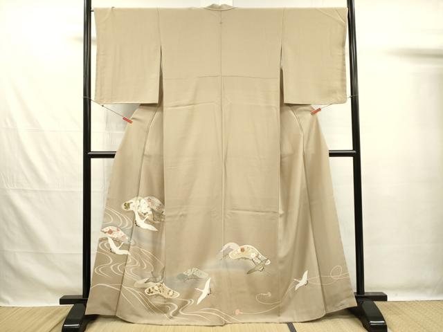 平和屋着物■豪華色留袖 飛鶴花松文 暈し染め 正絹 逸品 未使用 DABG7619ya