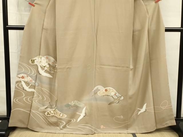 平和屋着物■豪華色留袖 飛鶴花松文 暈し染め 正絹 逸品 未使用 DABG7619ya