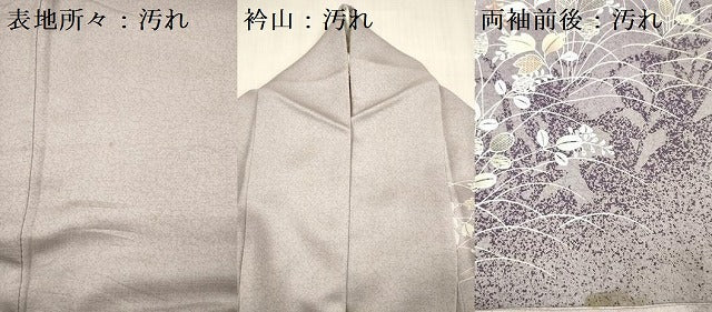 平和屋着物■中国三大刺繍 スワトウ刺繍 汕頭刺繍 訪問着 花松文 暈し染め 金糸 正絹 逸品 DABG7622ya