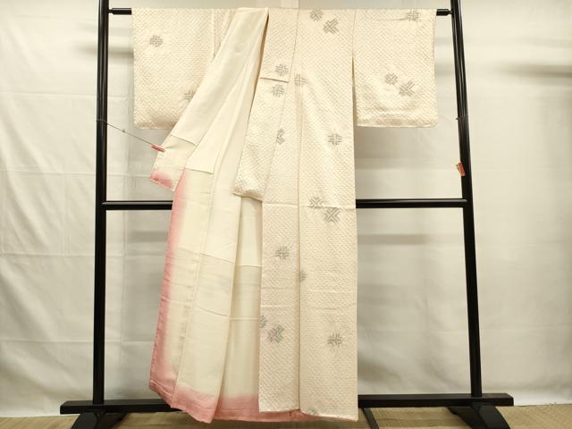 平和屋着物■上質な小紋 総絞り 抽象文様 正絹 逸品 DABG7623ya