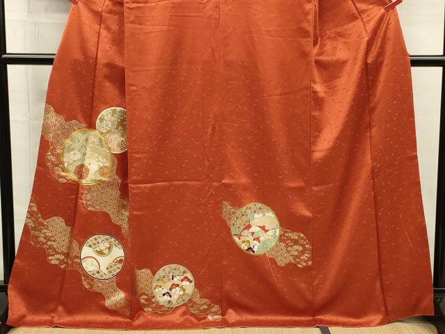 平和屋着物■訪問着 駒刺繍 花丸文 金彩 正絹 逸品 DABG7650ya