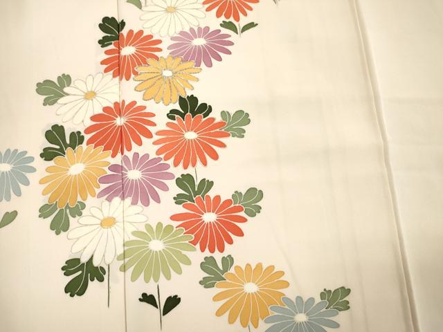 平和屋着物■訪問着 駒刺繍 菊 銀彩 正絹 逸品 DABG7663ya