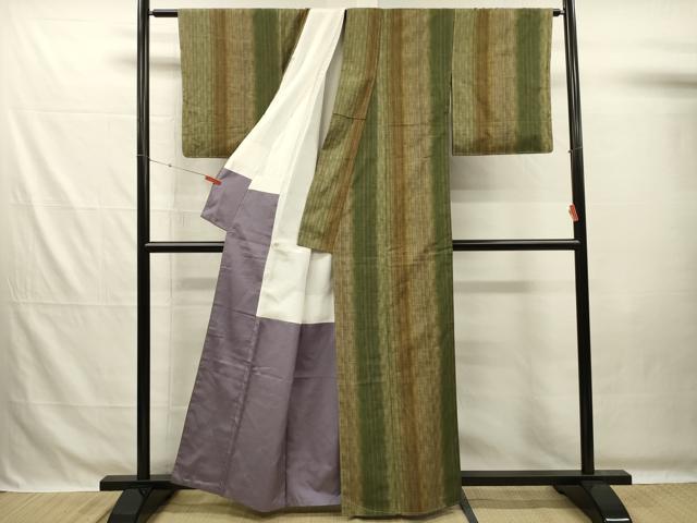 平和屋着物■上質な紬 立涌間道 正絹 逸品 未使用 DABG7687ya