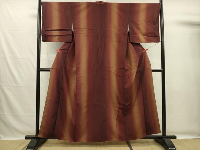 平和屋着物■上質な紬 間道 暈し染め 正絹 逸品 DABG7691ya