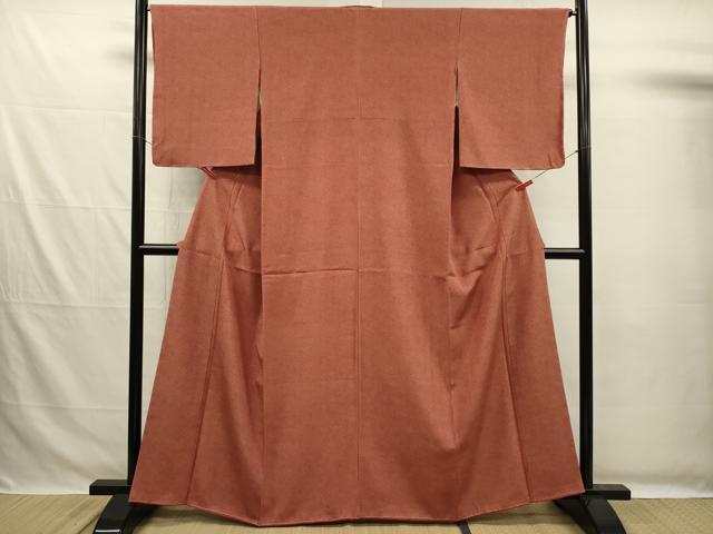 平和屋着物■江戸小紋 鶴亀 伊勢型小紋 竹泉作 草木染 反端付き 正絹 逸品 DABG7693ya