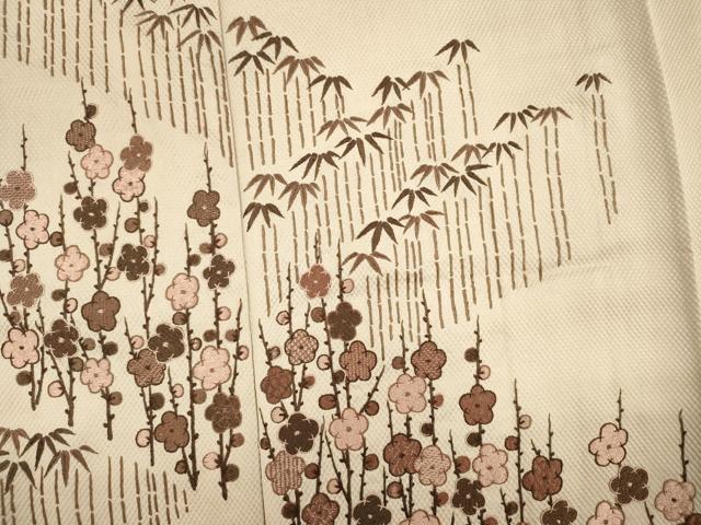 平和屋着物■訪問着 刺繍 笹竹文 枝梅 正絹 逸品 DABG7704ya