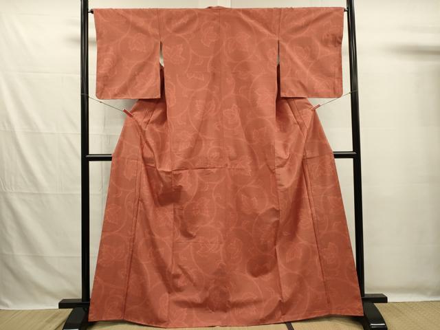 平和屋着物■古代紬 草木染 枝葉文 証紙付き 正絹 逸品 未使用 DABG7708ya