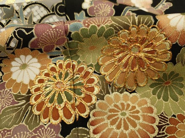 平和屋着物■豪華黒留袖 駒刺繍 雪輪花松文 枝梅 金彩 正絹 逸品 DABG7715ya