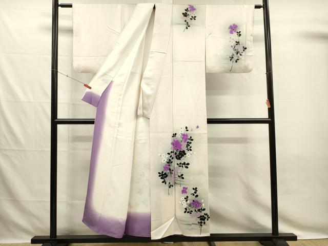 平和屋着物■訪問着 草花文 暈し染め 正絹 逸品 DABG7825ya