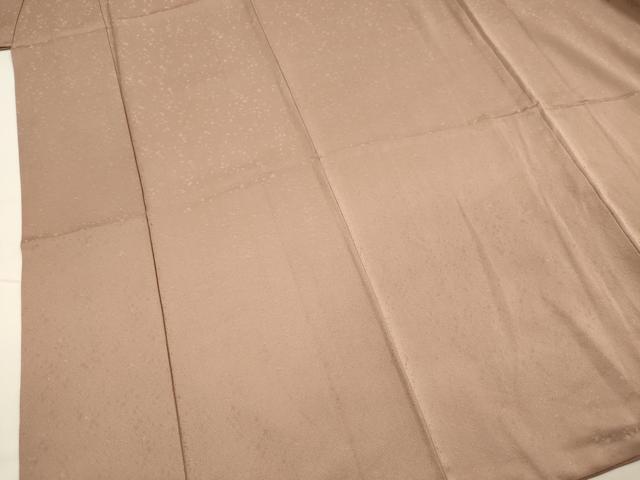 平和屋着物■上質な色無地 箔散らし地紋 焦香色 高島屋扱い 正絹 逸品 DABG7835ya