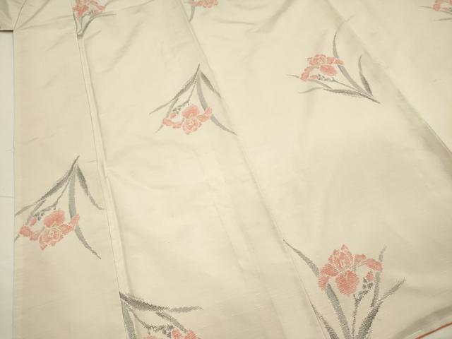 平和屋着物■上質な紬 杜若文 正絹 逸品 DABG7843ya
