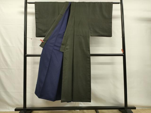平和屋着物■男性 お召 縞 正絹 逸品 DABG7934ya