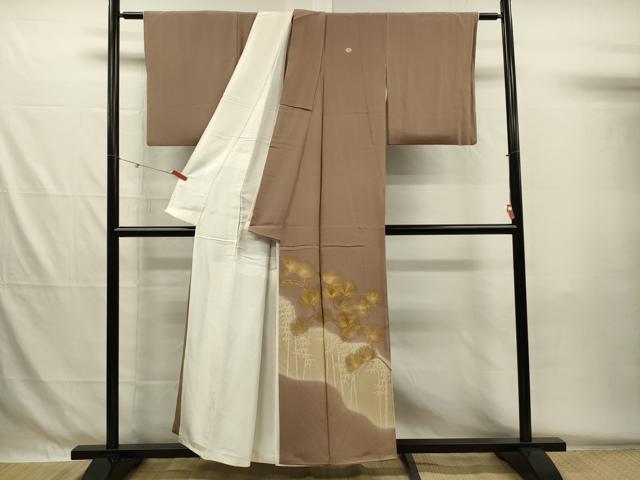 平和屋着物■豪華色留袖 枝松葉文 笹竹 暈し染め 金彩 正絹 逸品 DABG7937ya