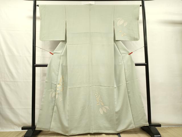 平和屋着物■訪問着 駒刺繍 草花文 正絹 逸品 DABG7955ya