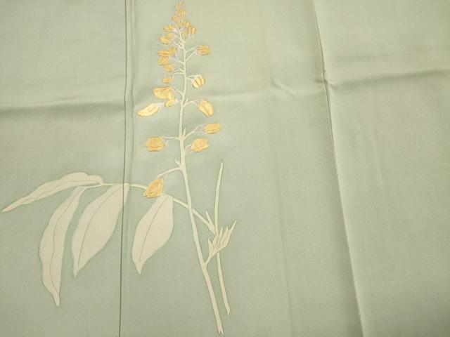 平和屋着物■訪問着 駒刺繍 草花文 正絹 逸品 DABG7955ya