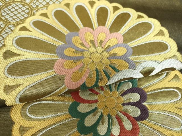 平和屋着物▼西陣 志都香謹製 六通柄袋帯 菊舞袖 上代26万 証紙付き 正絹 逸品 未使用 DABG8045ps