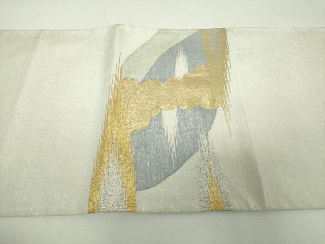 平和屋着物●爪掻き本綴れ 太鼓柄袋帯 雲取り遠山文 金銀糸 正絹 逸品 DABG8048ps