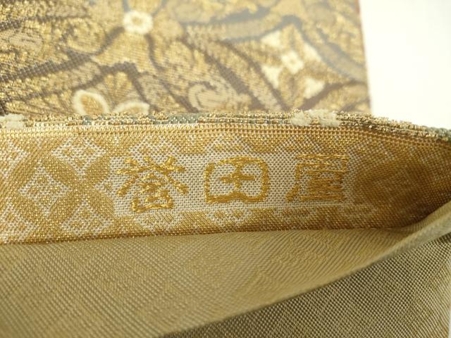 平和屋着物●極上 創業280年 誉田屋源兵衛 六通柄袋帯 金華山織 モール 金華燦 七宝花文 金糸 正絹 逸品 DABG8053ps
