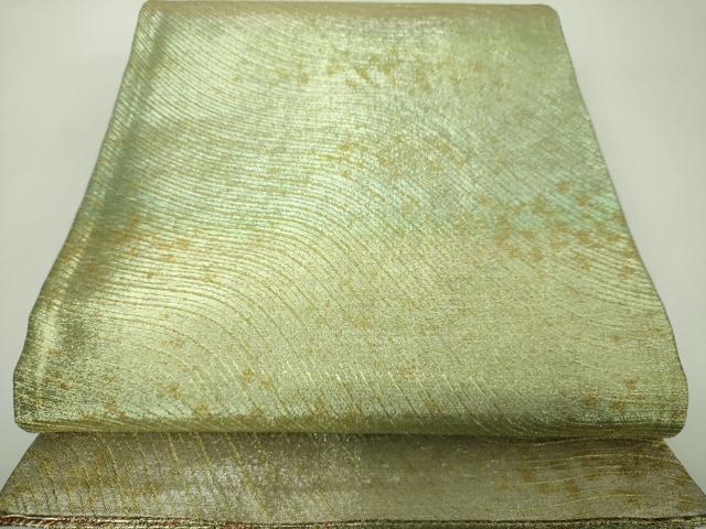 平和屋着物▼両面 六通柄袋帯 流水文 金銀糸 正絹 逸品 DABG8120ps