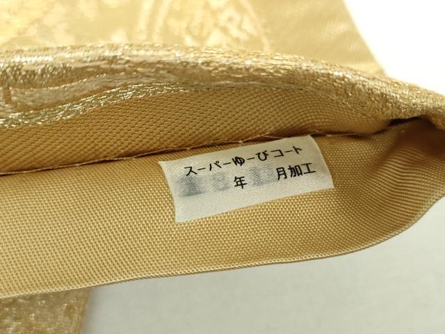 平和屋着物▼六通柄袋帯 霞花丸文 金糸 正絹 逸品 DABG8148ps
