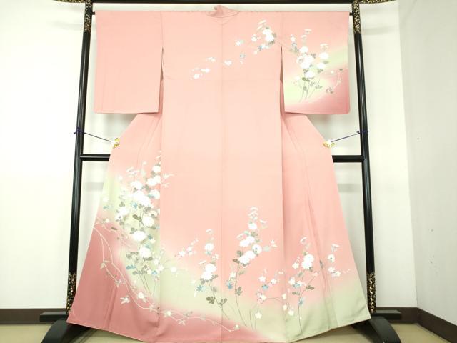 平和屋着物●訪問着 友禅 枝梅 菊楓 暈し染め 正絹 逸品 未使用 DABG8219ps