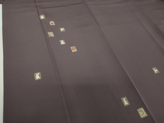 平和屋着物●訪問着 総刺繍 跳兎 片輪車 七宝 金糸 正絹 逸品 DABG8241ps
