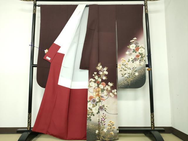 平和屋着物●豪華振袖 貝桶花文 暈し染め 金彩 やまと誂製 正絹 逸品 DABG8245ps