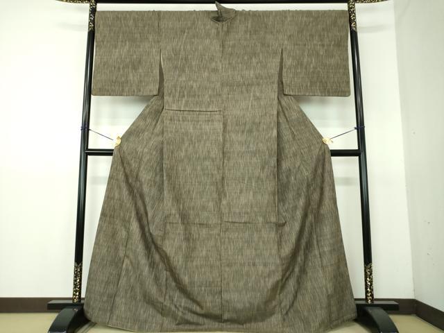 平和屋着物●上質な紬 縞 正絹 逸品 DABG8246ps