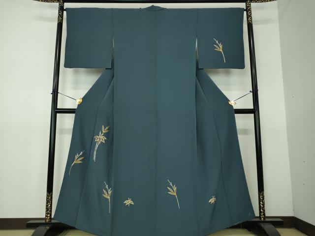 平和屋着物●訪問着 総駒刺繍 総刺繍 笹竹文 金銀糸 ますいわ屋扱い 正絹 逸品 DABG8408ps