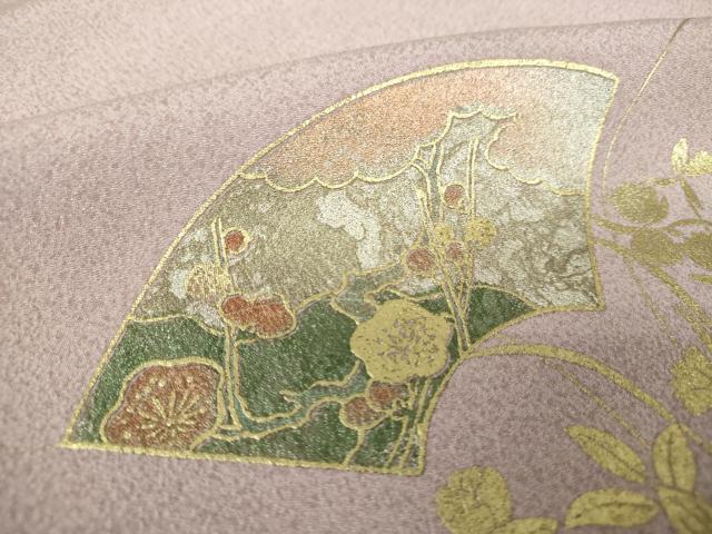 平和屋着物●訪問着 流水地紙花文 暈し染め 金銀彩 正絹 逸品 DABG8412ps