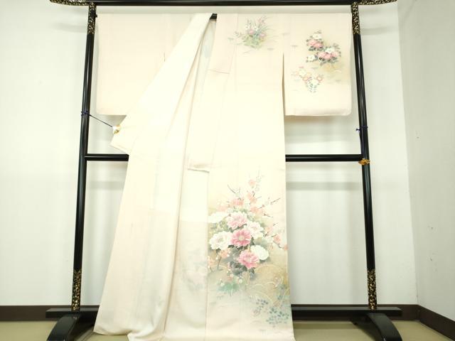 平和屋着物●京友禅の第一人者 松井青々 訪問着 吉祥花文 暈し染め 金彩 正絹 逸品 DABG8417ps