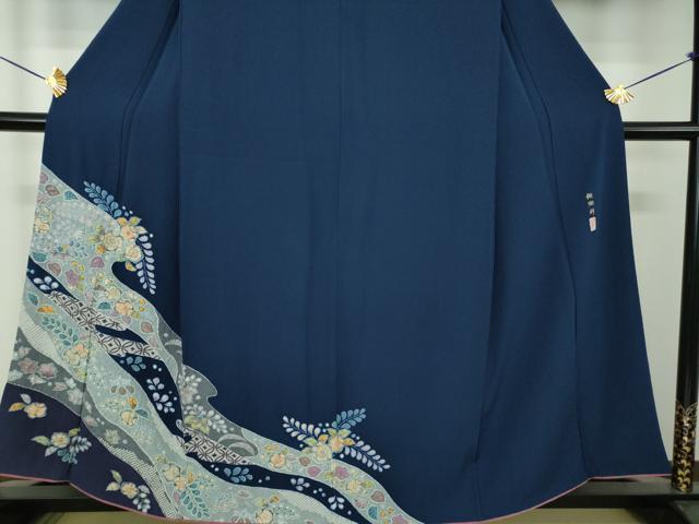 平和屋着物●越後十日町の一流染匠 桐屋・翠山工房 纐纈師 訪問着 絞り 辻が花 やまと誂製 正絹 逸品 DABG8429ps