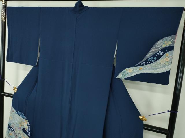 平和屋着物●越後十日町の一流染匠 桐屋・翠山工房 纐纈師 訪問着 絞り 辻が花 やまと誂製 正絹 逸品 DABG8429ps