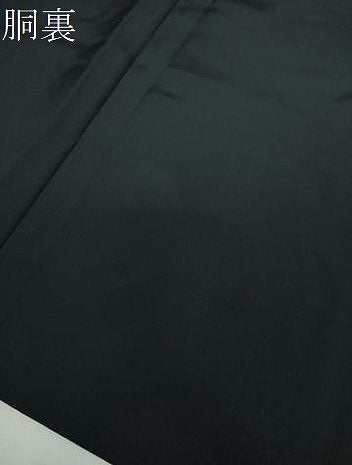 平和屋着物●男性 色無地 キングサイズ 黒地 正絹 逸品 DABG8439ps