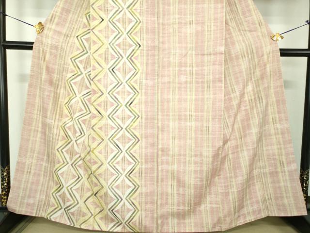 平和屋着物●訪問着 紬地 ろうけつ染め 七宝繋ぎ 正絹 逸品 DABG8475ps