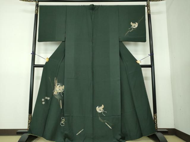 平和屋着物●訪問着 駒刺繍 楽器桜鳥文 金銀彩 やまと誂製 正絹 逸品 DABG8487ps