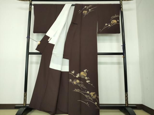 平和屋着物●訪問着 松竹梅 金彩 正絹 逸品 DABG8497ps