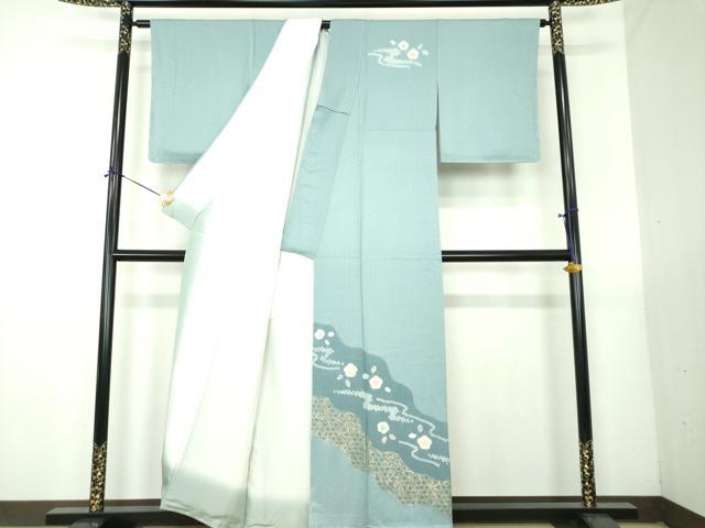 平和屋着物●訪問着 絞り 舞梅 金彩 正絹 逸品 未使用 DABG8499ps