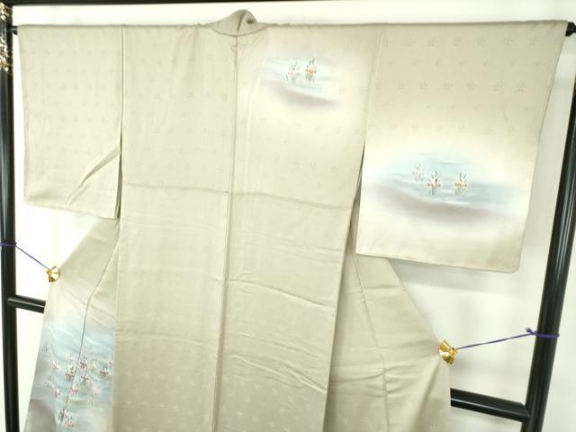 平和屋着物●訪問着 刺繍 杜若 暈し染め 正絹 逸品 未使用 DABG8505ps