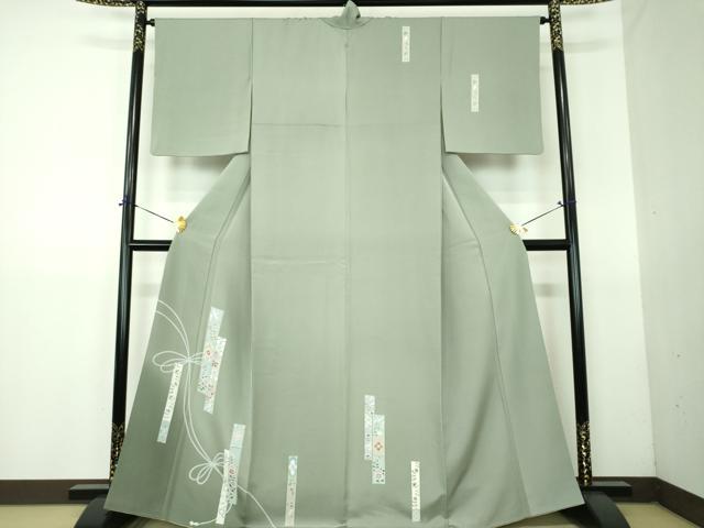 平和屋着物●訪問着 友禅 結び紐花鳥文 正絹 逸品 DABG8512ps