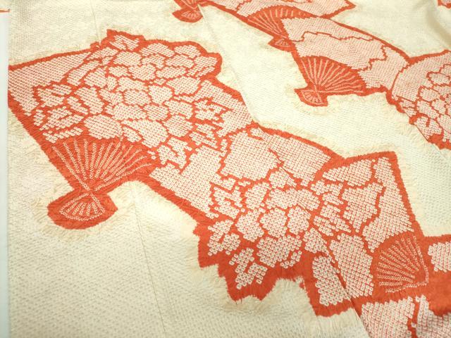 平和屋着物●豪華振袖 総絞り 扇面花文 正絹 逸品 DABG8518ps