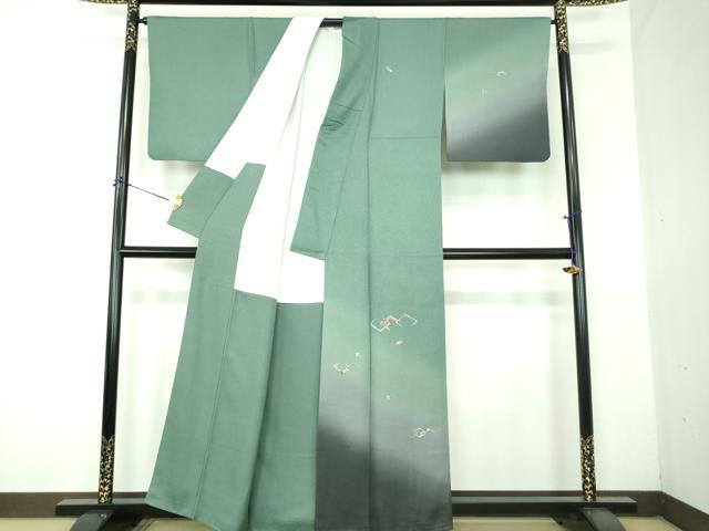 平和屋着物●訪問着 作家物 竹屋町刺繍 駒刺繍 総刺繍 紋満紀 暈し染め 金糸 正絹 逸品 DABG8520ps