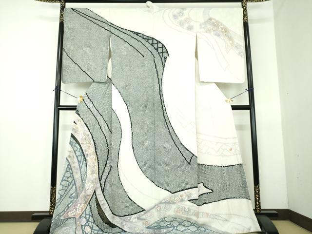 平和屋着物●訪問着 作家物 辻が花 金彩 正絹 逸品 DABG8522ps