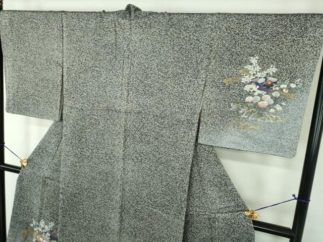 平和屋着物●訪問着 地紙花文 たたき染め 金銀彩 さが美扱い 正絹 逸品 DABG8534ps