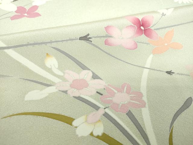 平和屋着物●訪問着 友禅 作家物 枝垂れ花 枝花文 暈し染め 正絹 逸品 DABG8536ps