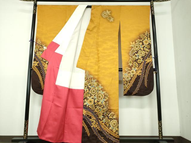平和屋着物●豪華振袖 絞り 辻が花 暈し染め 金銀彩 銀通し地 正絹 逸品 DABG8544ps