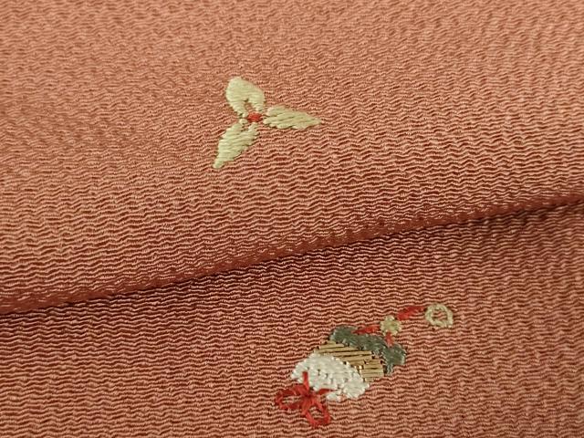 平和屋着物●訪問着 竹屋町刺繍 総刺繍 印籠 煙管 金糸 鬼しぼ縮緬 正絹 逸品 DABG8576ps