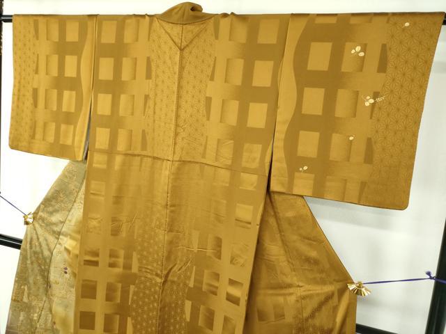 平和屋着物●訪問着 駒刺繍 雪芝風景花文 暈し染め 金彩 正絹 逸品 DABG8583ps